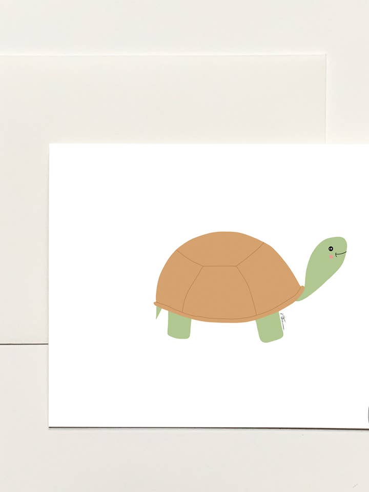 Turtle Boxed Folded Note for wholesale by k.Patricia Designs