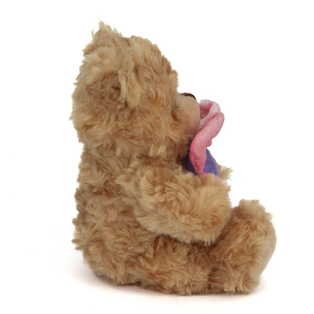 Plushland - Wholesale Stuffed/Plush Toy - Kids & Baby - 6" Bear Holding a Flower | Mother’s Day Bear Gift for Mom1