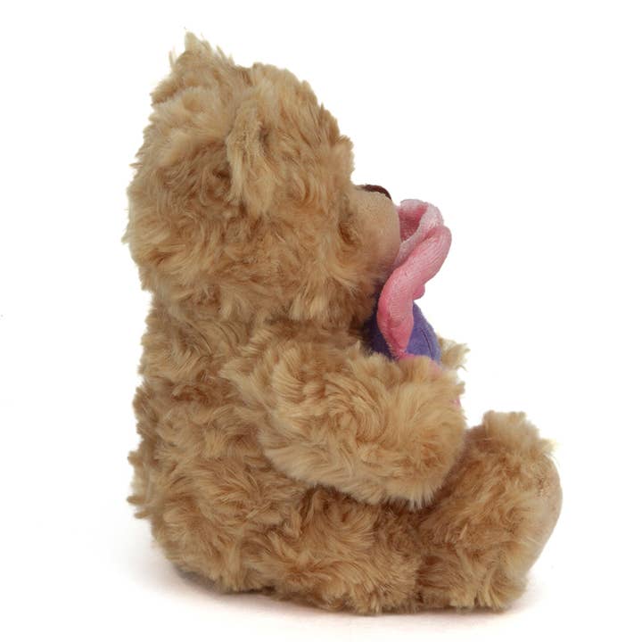 Plushland - Wholesale Stuffed/Plush Toy - Kids & Baby - 6" Bear Holding a Flower | Mother’s Day Bear Gift for Mom1
