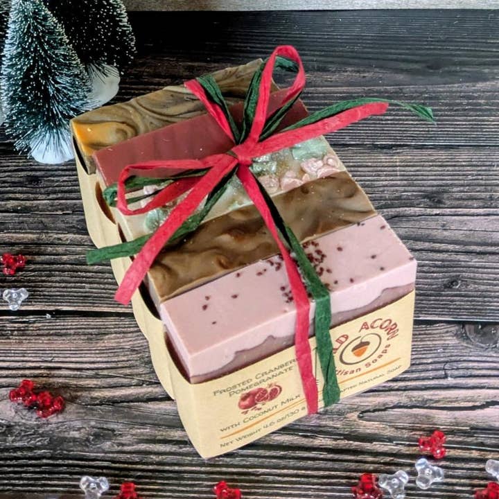 Holiday Soap Bundle for wholesale by Wild Acorn Artisan Soaps LLC