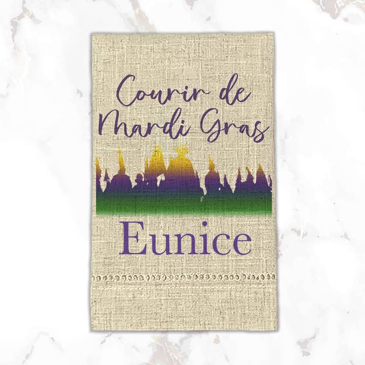 Mardi Gras Tea Towel | Cajun Courir De Mardi Gras for wholesale by Sew Many Blessings LA