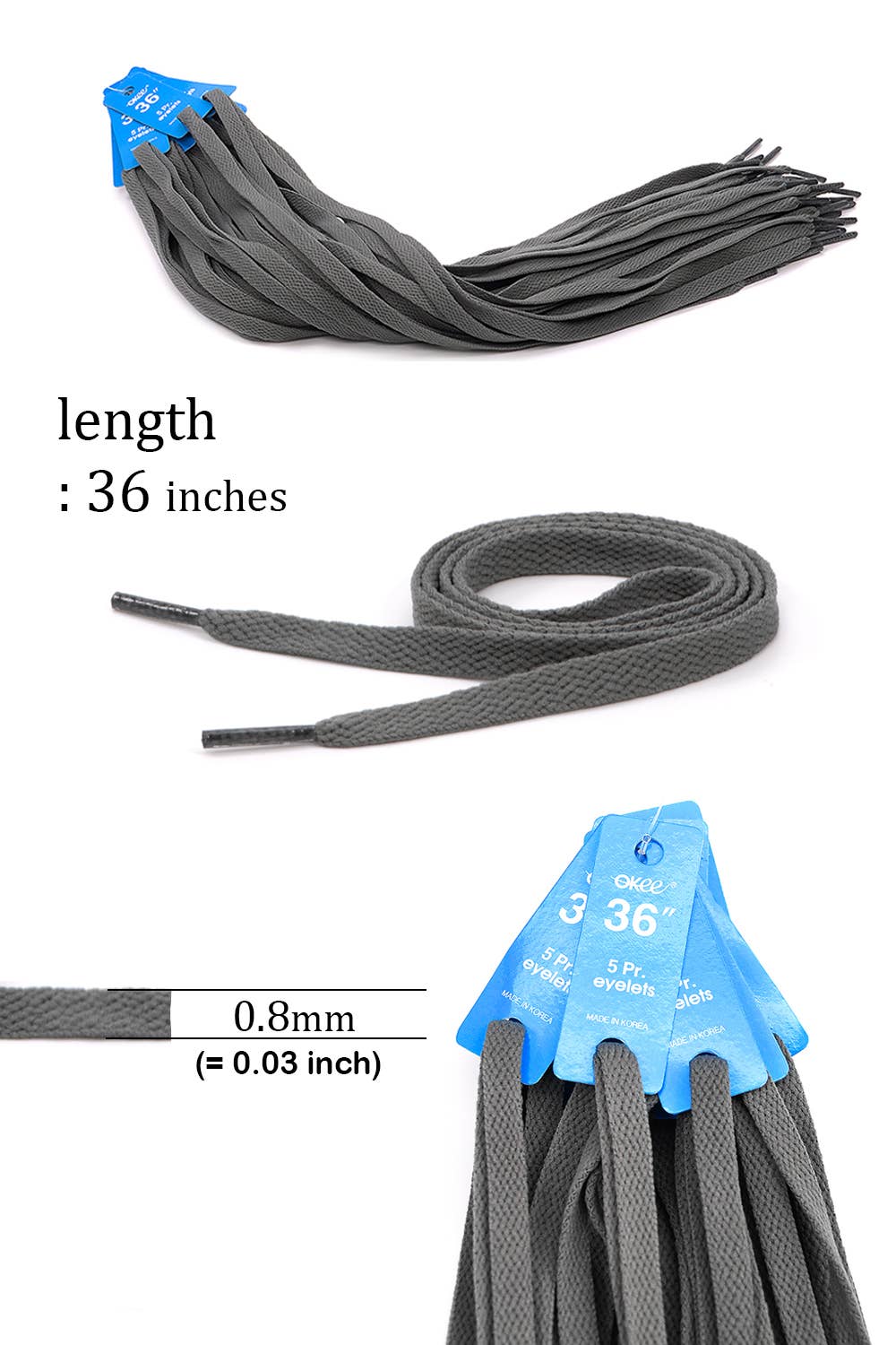 KC Factory - Wholesale Shoelaces - Unisex - Shoe laces (Thin Flat 36in)18