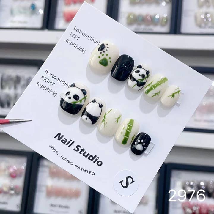 hand made Press on Nails 2976 for wholesale by foamboxnail