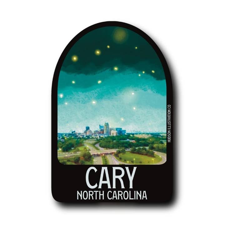 Cary North Carolina Sticker/Magnet/Print/Postcard for wholesale by About Town Co
