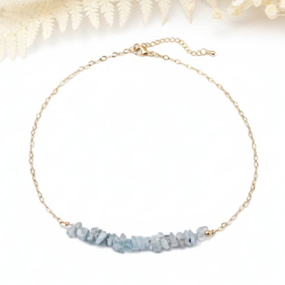 Aquamarine Stone Necklace for wholesale by Produtos Namasté