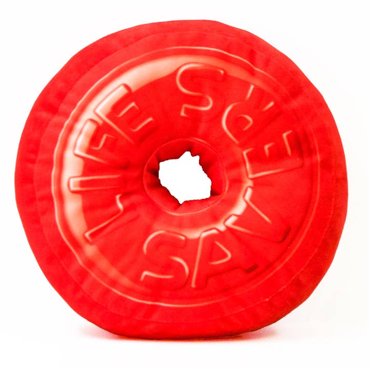 Kangaru Toys & Stationery – wholesale Pillow/cushion – Child & baby – LIFESAVERS Red Round Pillow with Hole