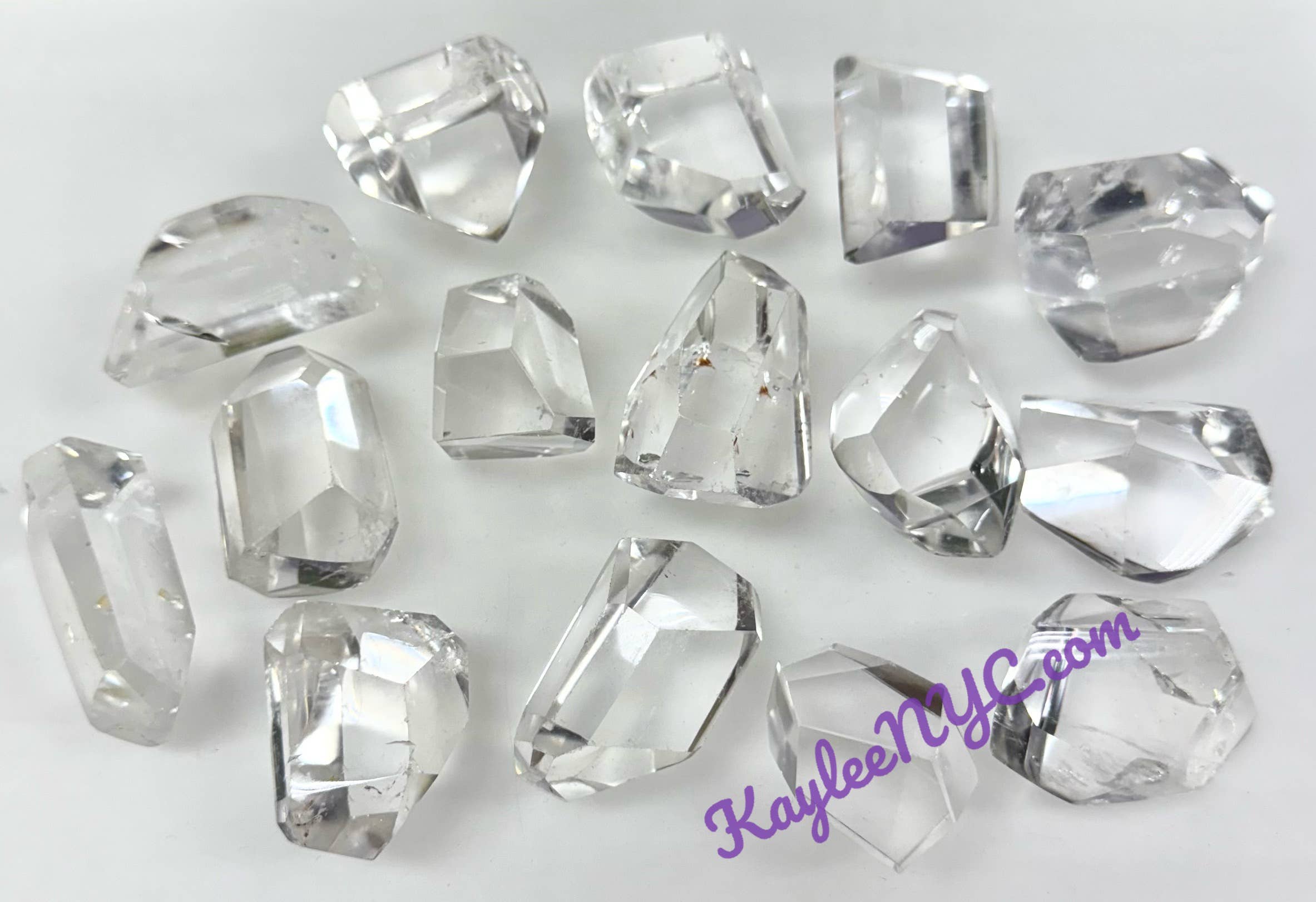 KayleeNYC - Wholesale Spiritual Stone/Crystal - 1 lb Natural Clear Quartz Freeform Crystals Polished Healing4