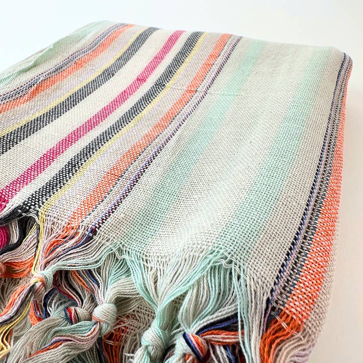 Buld&Co. - Wholesale Beach Towel - Striped Turkish Towel, Peshtemal Hammam Towel STR013