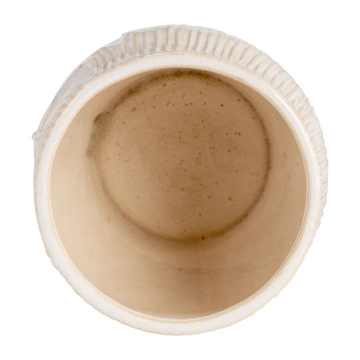 Sagebrook Home - Wholesale Plant Pot - Planter - White Ceramic Grandpa Face Shaped, 7 in.10