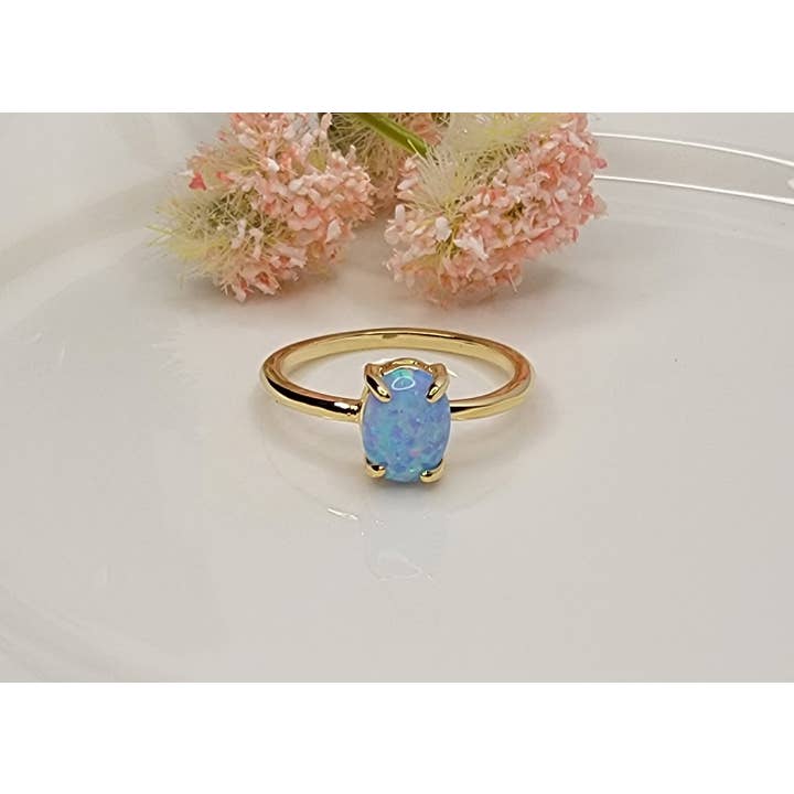 LAB GROWN OPAL ADJUSTABLE RING. for wholesale by BETTYOH INC