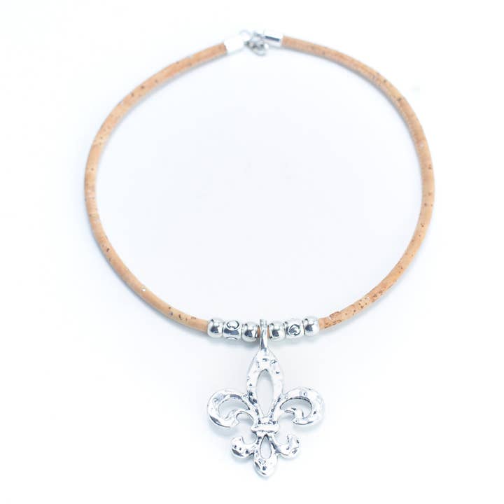 Cork Necklace N-200-5 for wholesale by Meninas Bonitas Cork