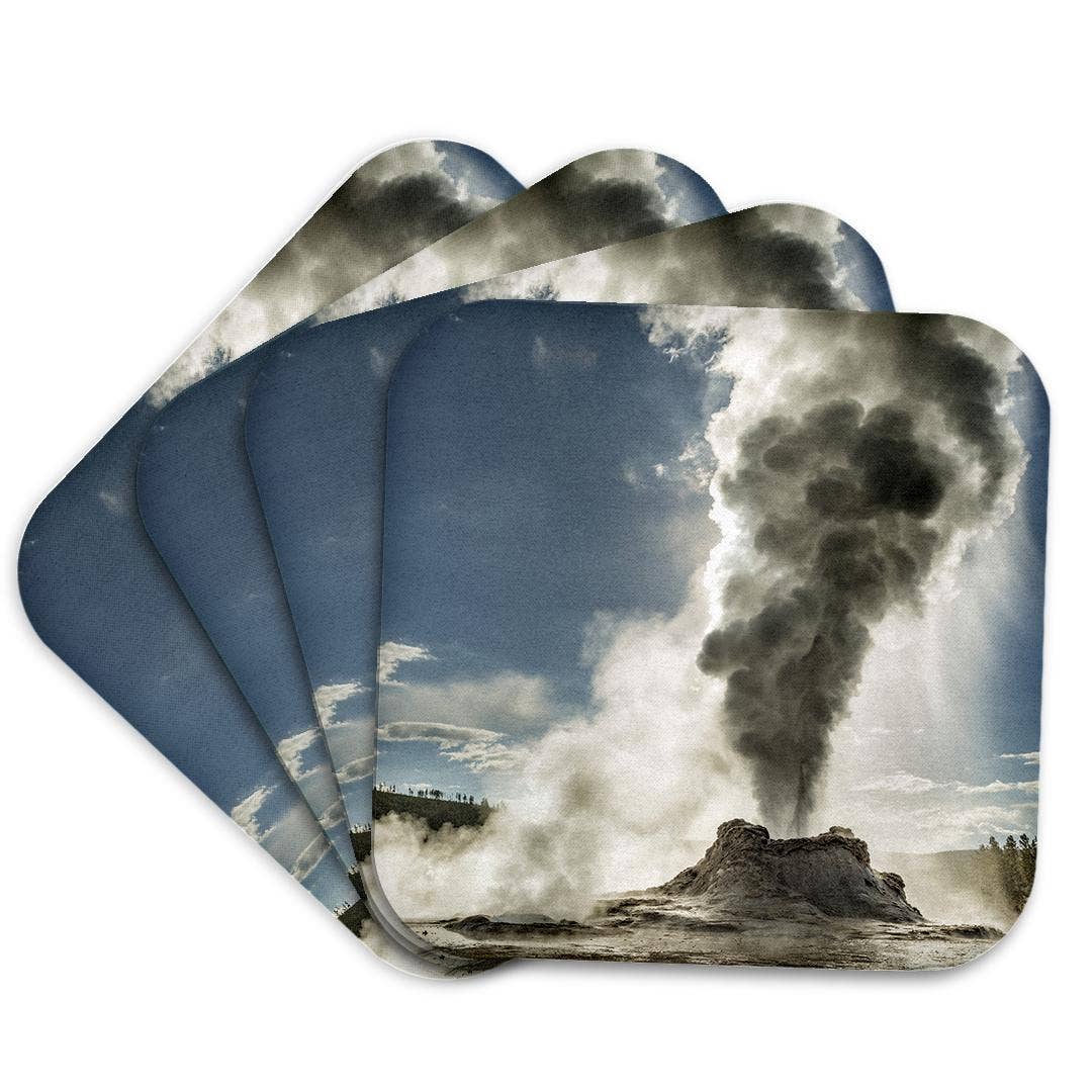 3dRose - Wholesale Coasters - 3dRose, Castle Geyser erupting, Upper Geyser Basin, Yellowstone NP, Wyoming, Coaster7