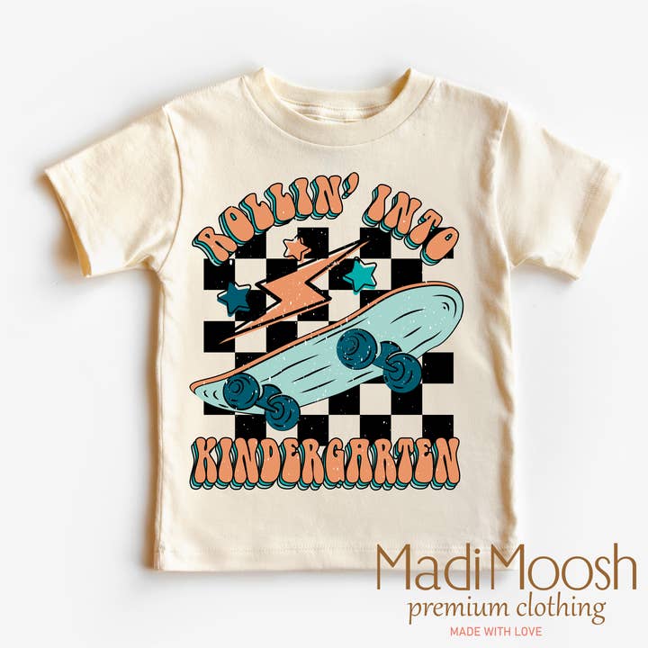Rollin' Into Kindergarten Back To School Shirt - School Shirt for wholesale by Madi Moosh