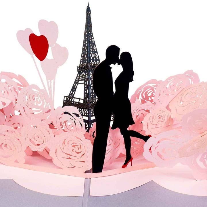 Eiffelturm Liebe Pop-Up-Karte für den Großhandel von Paper Love