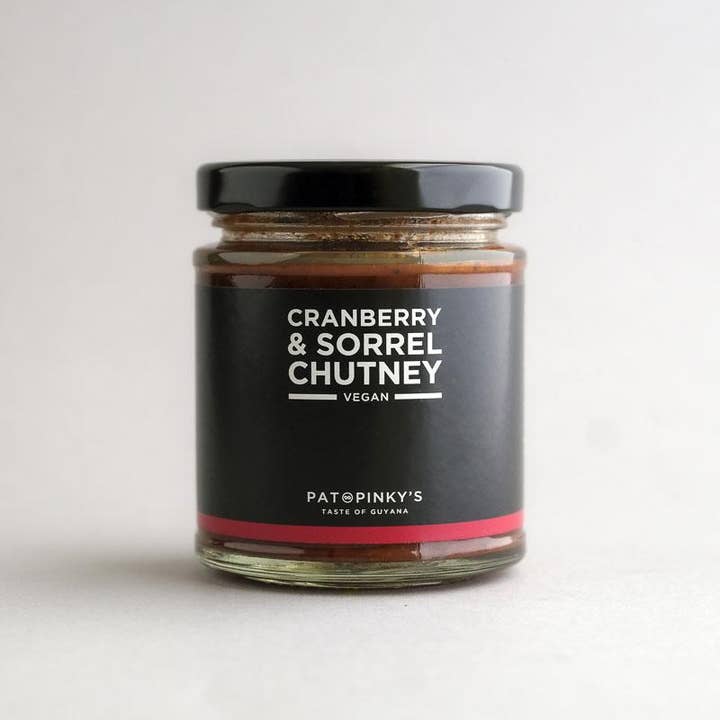 Pat and Pinky's Cranberry and Sorrel Chutney 190ml Jar for wholesale by Pat & Pinky's