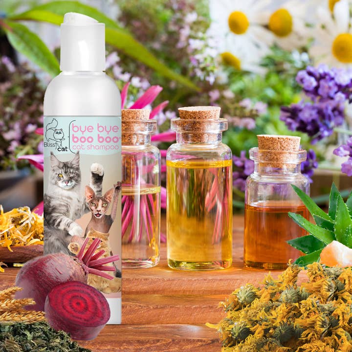 The Blissful Dog – wholesale Pet grooming tool – Cat – The Blissful Cat Bye Bye Boo Boo Cat Shampoo8