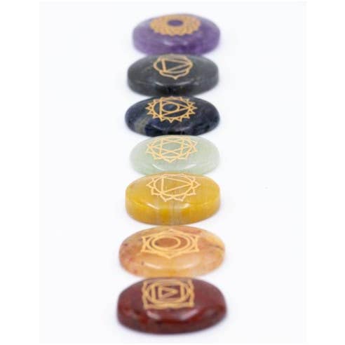 Kimago's Home - Venta al por mayor Piedras/cristales espirituales - Piedras 7 Chakras Con Simbolo