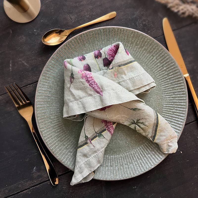 Koustrupco - Vente Serviettes de table en tissu - Blossom Garden - serviette en lin - Fabriqué en Europe2