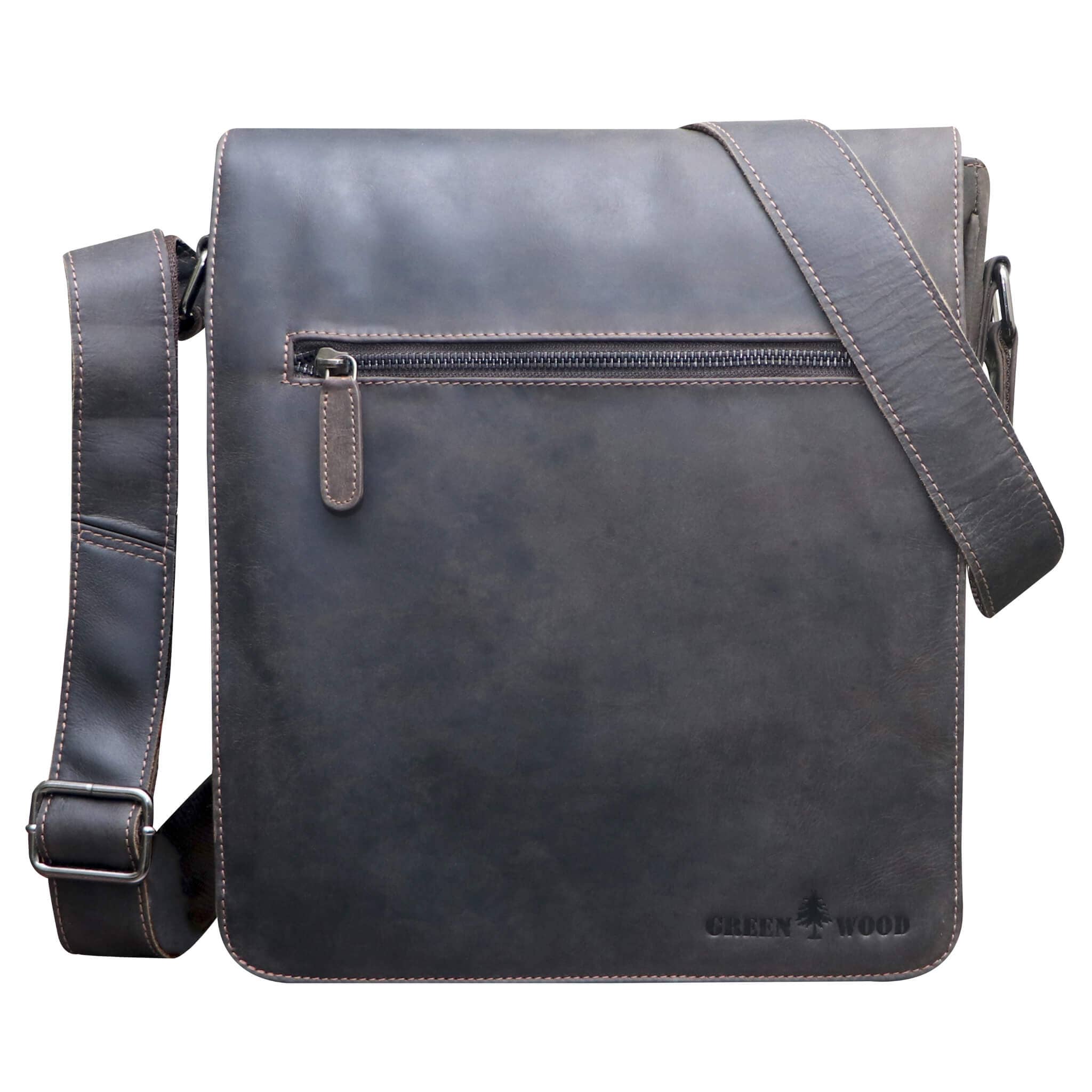 Greenwood - Vente Sac à bandoulière – unisexe - Sac à bandoulière en cuir Hanne pour femme Sac à bandoulière pour homme A414