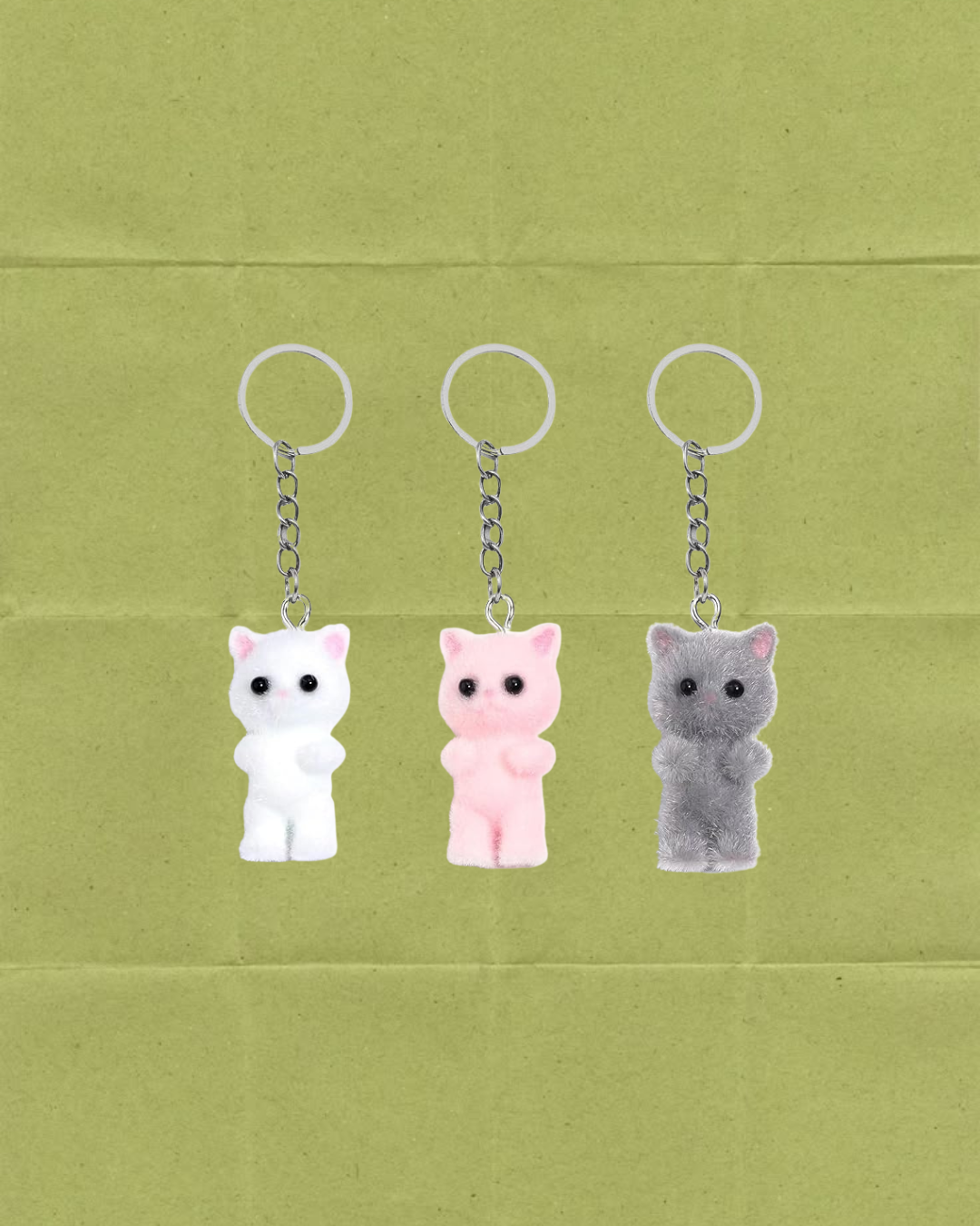 Electra Makes - Wholesale Keychain - Women's - Calico Critter Trinket Cat Keychains: Cute Handmade Bag Charms1