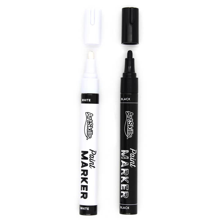 Oil Paint Markers, Black and White for wholesale by ArtSkills