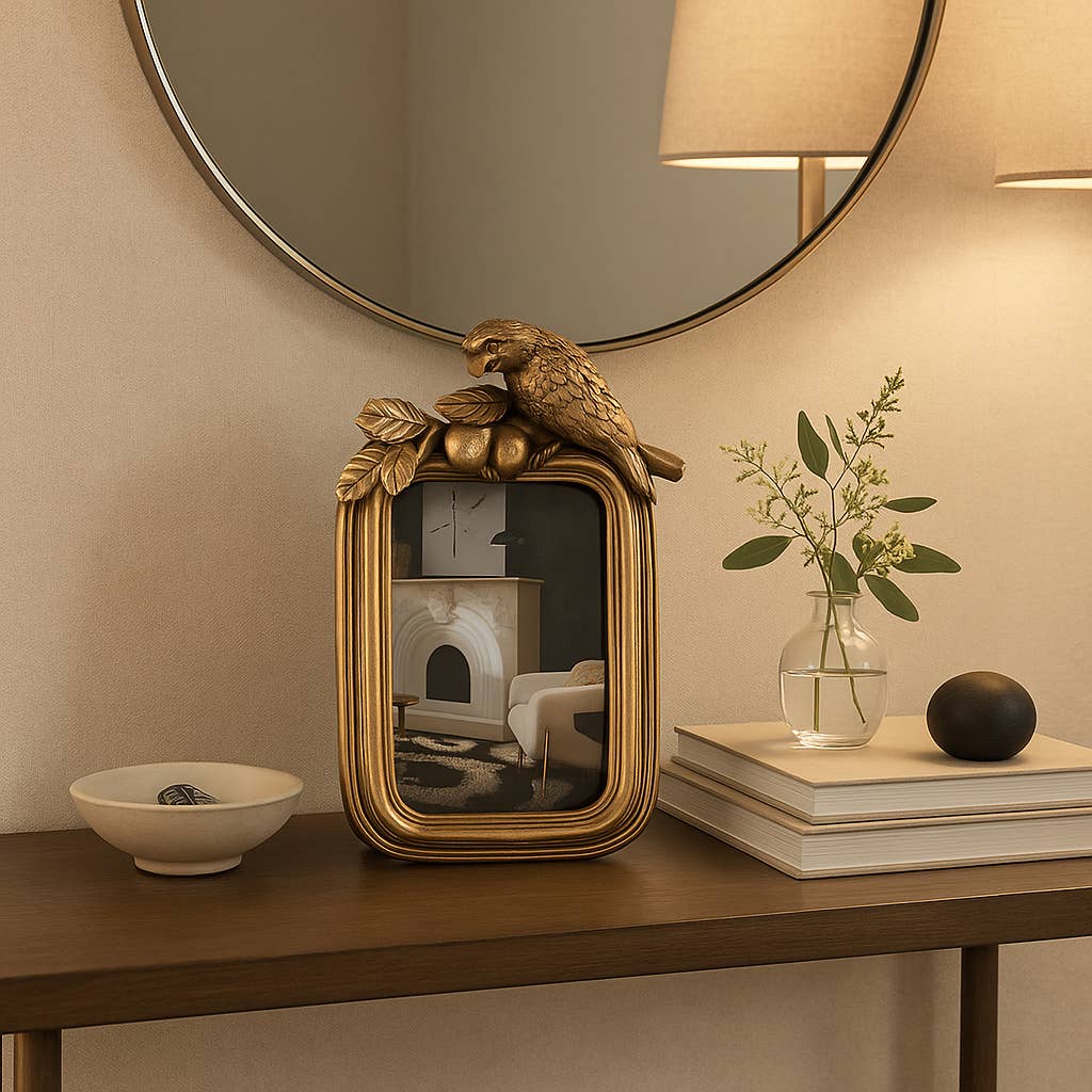 Sagebrook Home - Wholesale Picture Frame - Decorative Picture Frame - Gold Polyresin Bird, 4x6 in.1