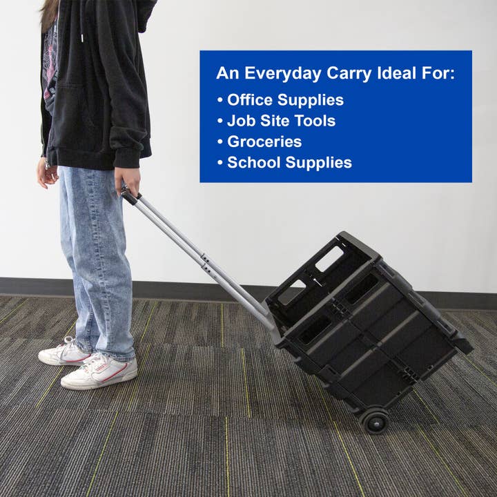Luna Office Supply - Everyday Essential - Wholesale Luggage - Foldable Rolling Cart