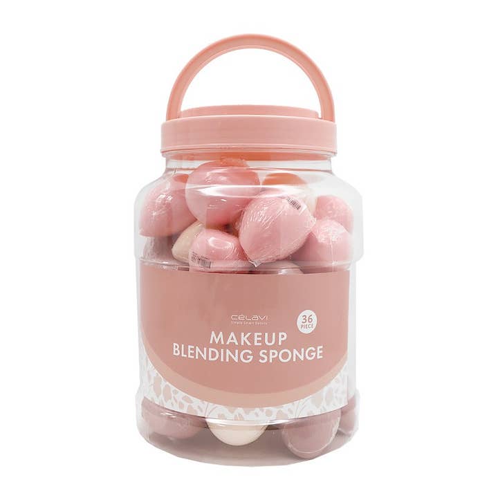 PINEAPPLE Beauty – wholesale Make-up sponge/blender – Celavi SP121 Makeup Blending Sponge Jar - 36 pcs