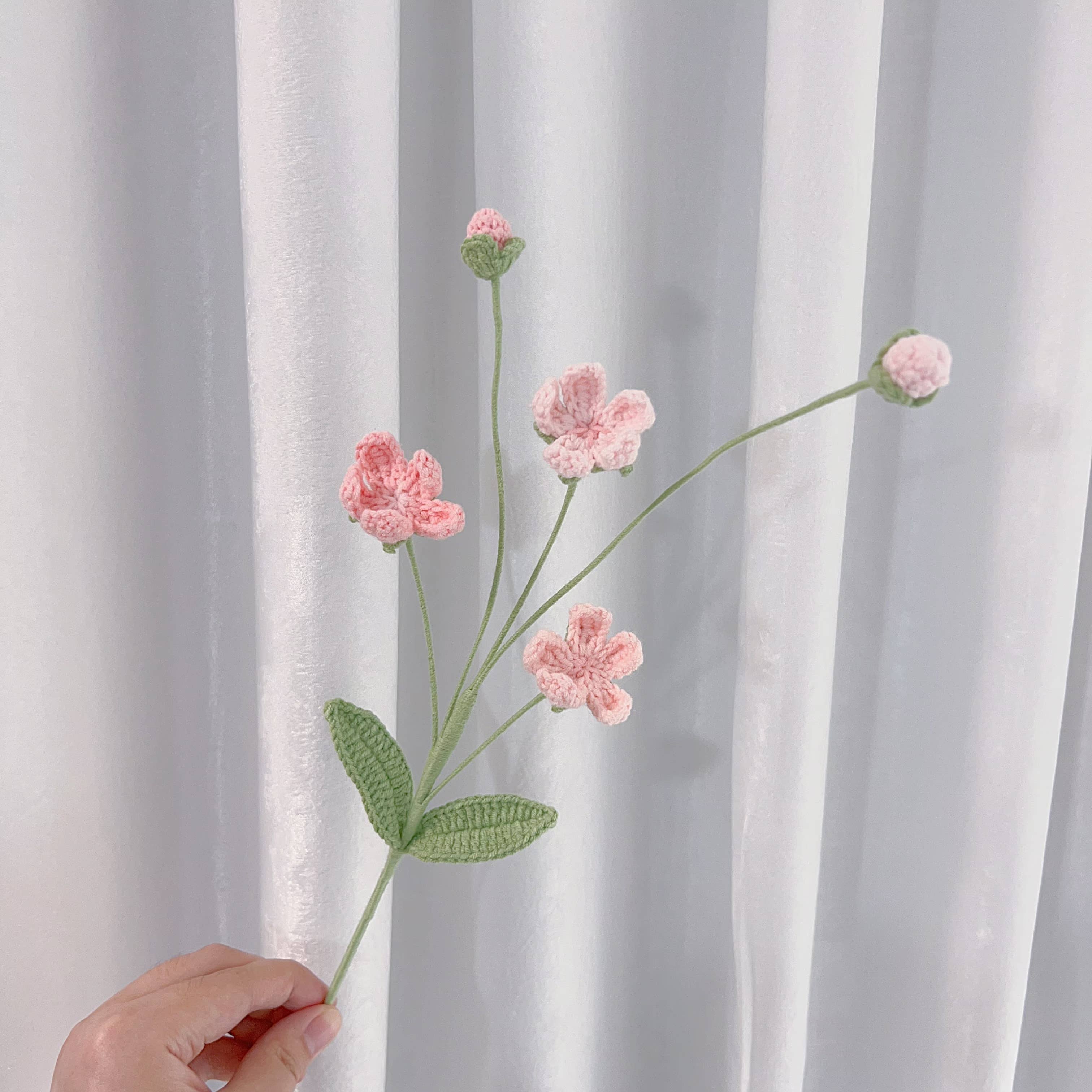 Lilyrosy（Duty free) – wholesale Artificial flowers – Lilyrosy Crochet Drip plum blossoms, Handmade Gifts  8