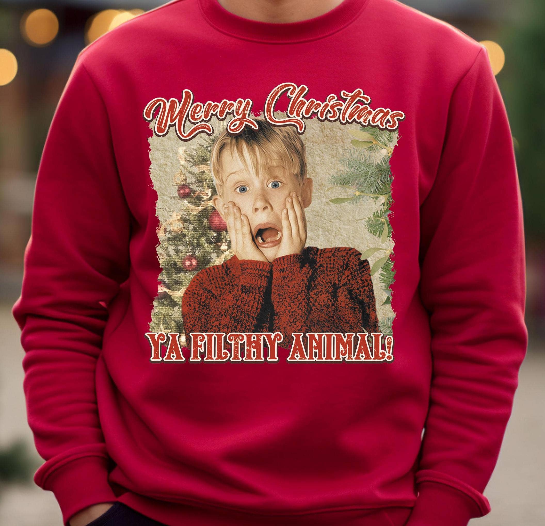 TheKingShirt - Wholesale Graphic Sweatshirt - Women's - Merry Christmas Ya Filthy Animal Home Alone Christmas0
