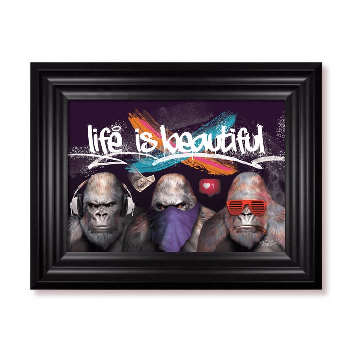 'Life Is Beautiful' Ferenc Trinkl Kunstdruk voor wholesale door memory Box