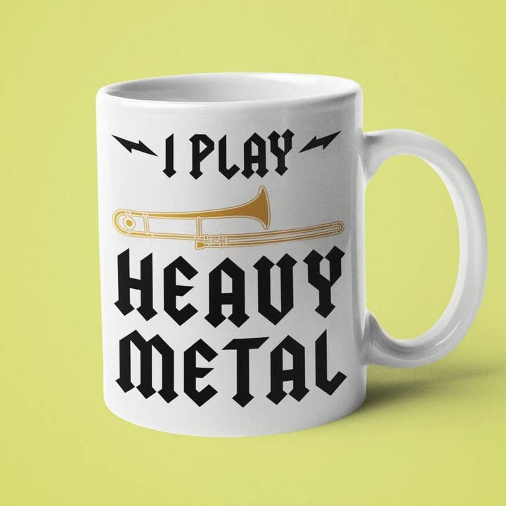 Ink Pop - Wholesale Coffee Mug - I Play Heavy Metal - Trombone Coffee Mug