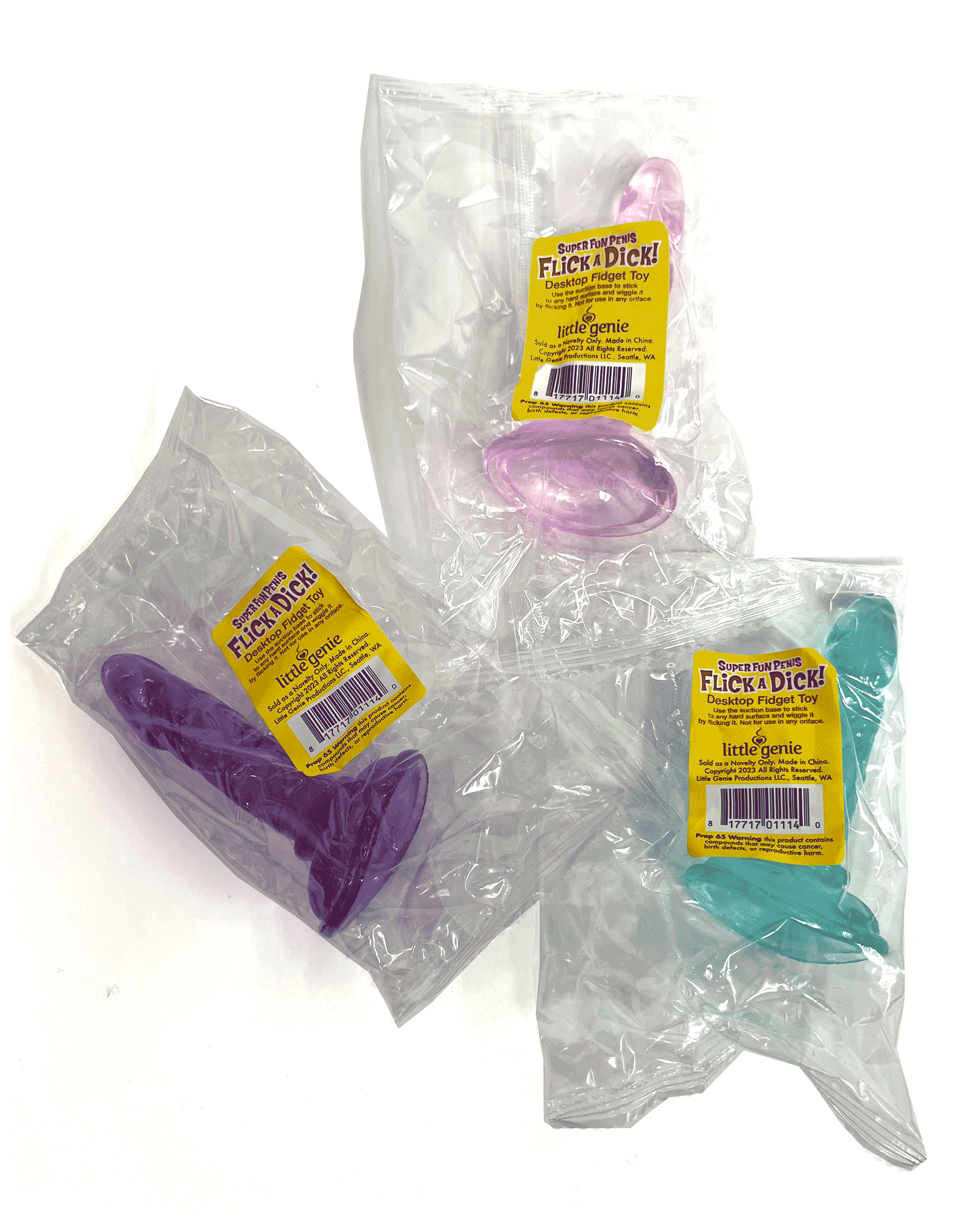 Little Genie Productions - Wholesale Gag Gift/Novelty Gift - Super Fun Penis Flick a Dick POP Display of 243