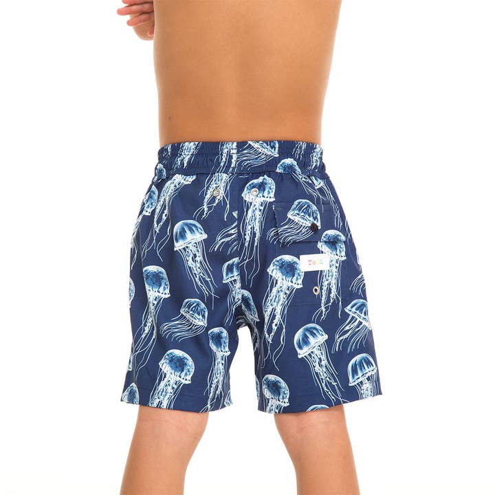 Tolu Australia - Wholesale Swim Shorts - Kids - Blue Jellyfish Boy's Swim Shorts