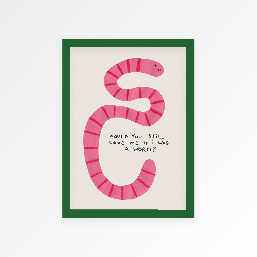 Proper Good – wholesale Art print – Pillow Talk Worm Hand Painted Art Print6