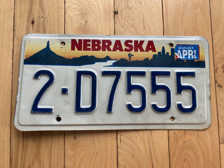 Plaque d'immatriculation du Nebraska 1996 pour la vente par RusticPlates