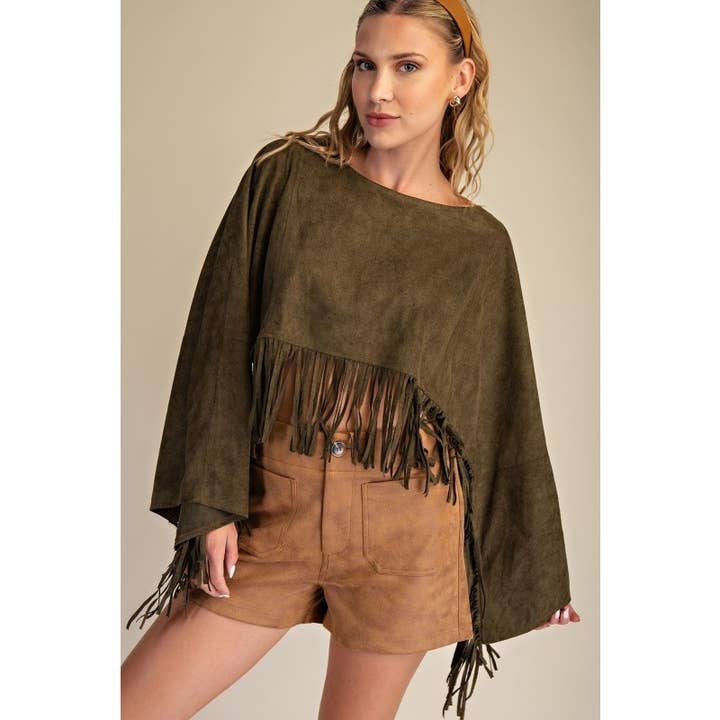 Upmost - Wholesale Jacket - Women's - Women Suede Fringe Cape12