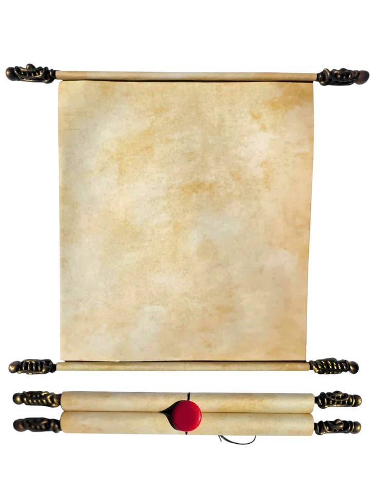 Paper Scroll with Wax Seal - on Aged Looking Paper for wholesale by Earth Rare Oddities