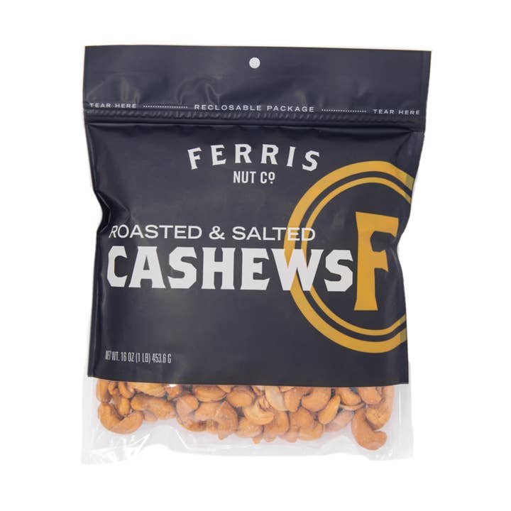 Cashews (Roasted Salted) 16 oz. for wholesale by Ferris Coffee & Nut Co.