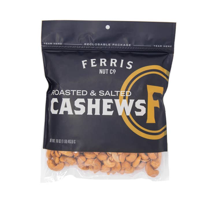 Cashews (Roasted Salted) 16 oz. for wholesale by Ferris Coffee & Nut Co.
