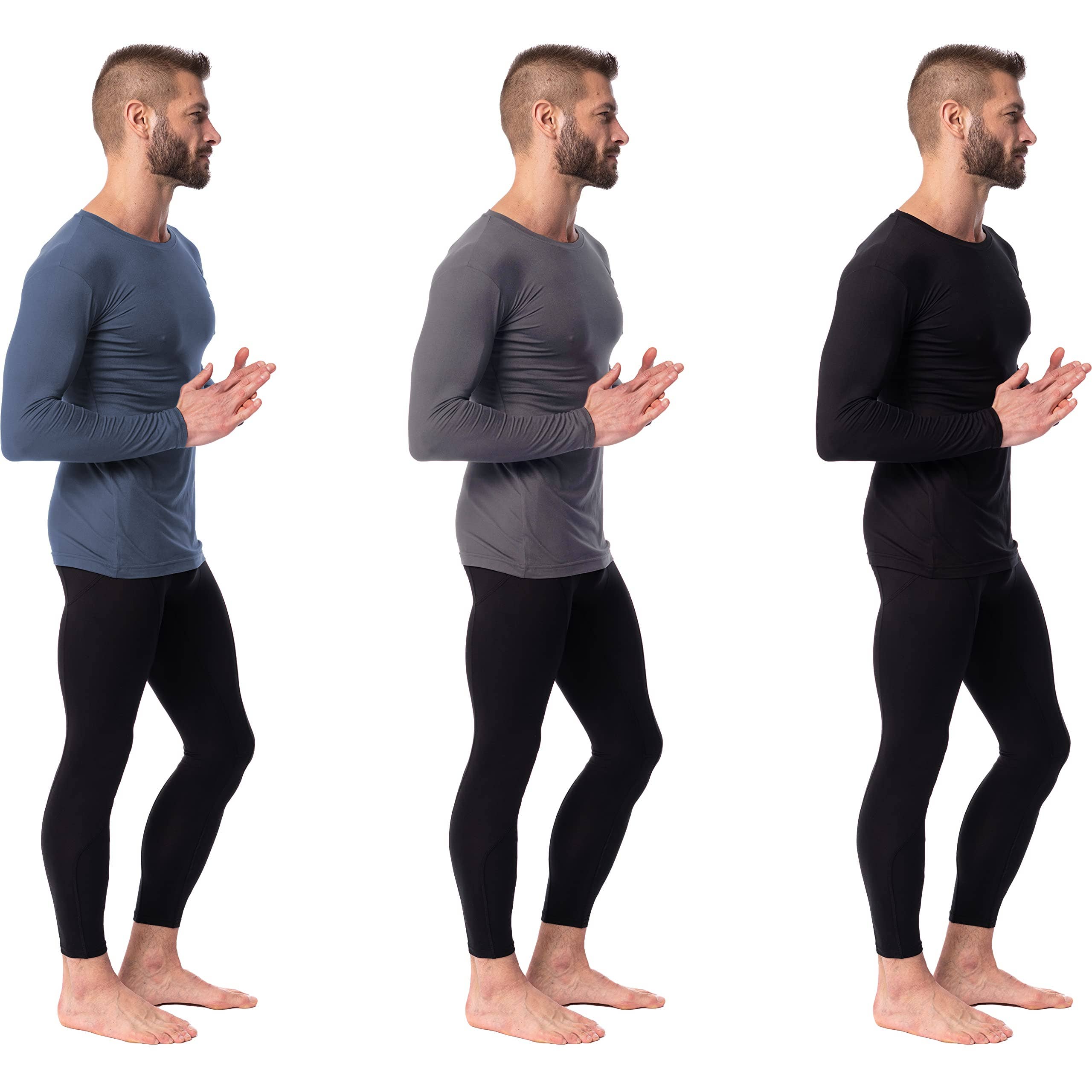 I-Wear Brands - Wholesale Athletic Top - Men's - 3 Pack Men's Lightweight Long Sleeve Base Layer Shirt12