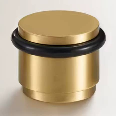 Butée de porte en laiton massif avec anneau de protection en caoutchouc – Butée de porte au sol moderne et robuste pour la vente par Modern Home by Bellver