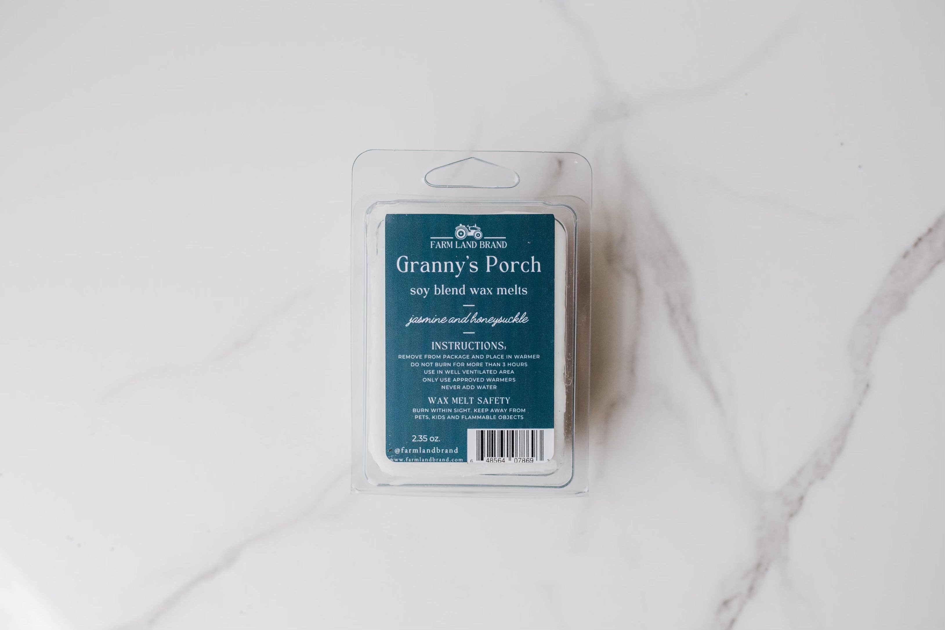 Farm Land Brand - Wholesale Wax Melt - Granny's Porch Soy Wax Melt scented with honeysuckle and jasmine