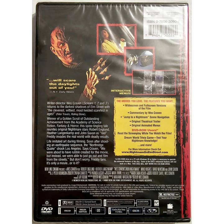 Real Retro – Großhandel DVDs – WES CRAVEN'S NEW NIGHTMARE Freddy Film Versiegelte DVD