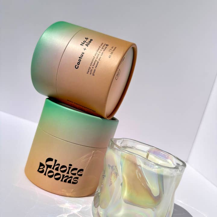 Choice Blooms - Wholesale Jar/Filled Candle - 7.2oz. No. 6 Cactus + Aloe Candle3