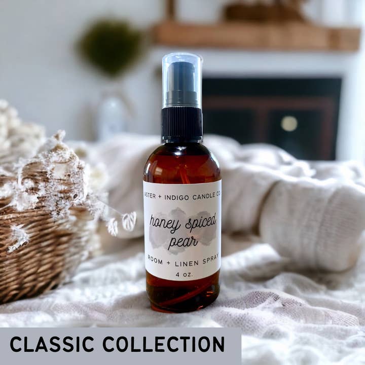 Aster + Indigo Candle Co. - Wholesale Room & Linen Spray - Sweet Orange + Chili Peppers | Room + Linen Spray | 4oz