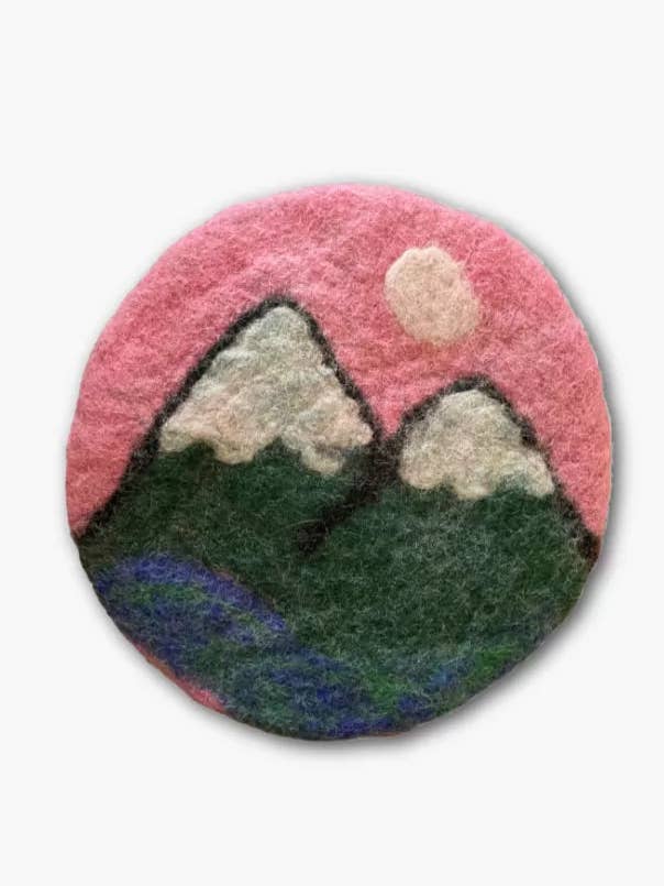 Felt Trivet, Mountain for wholesale by Ganesh Himal Trading