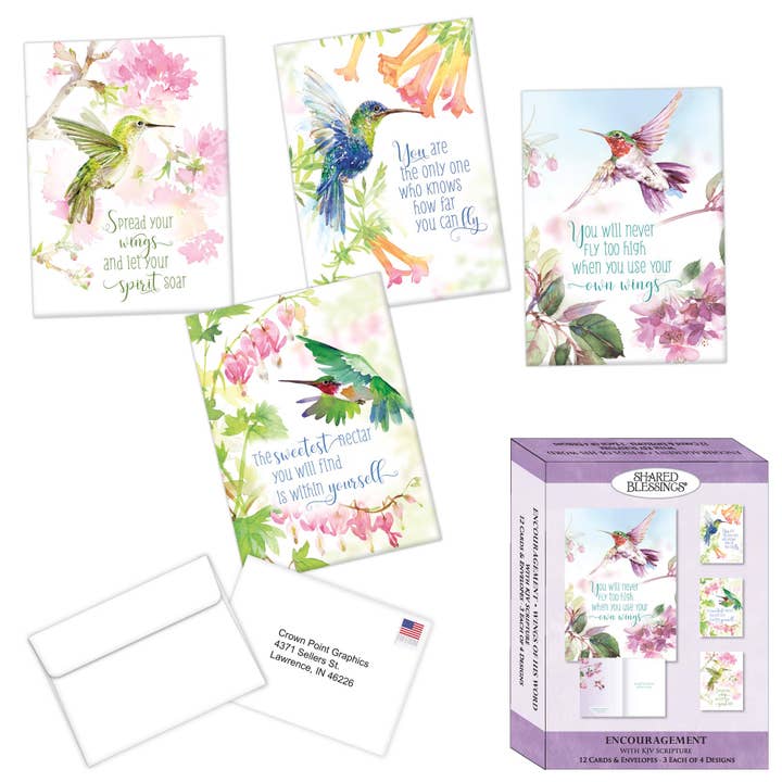 Cartes d'encouragement religieuses Ailes de Sa Parole pour la vente par Crown Point Graphics