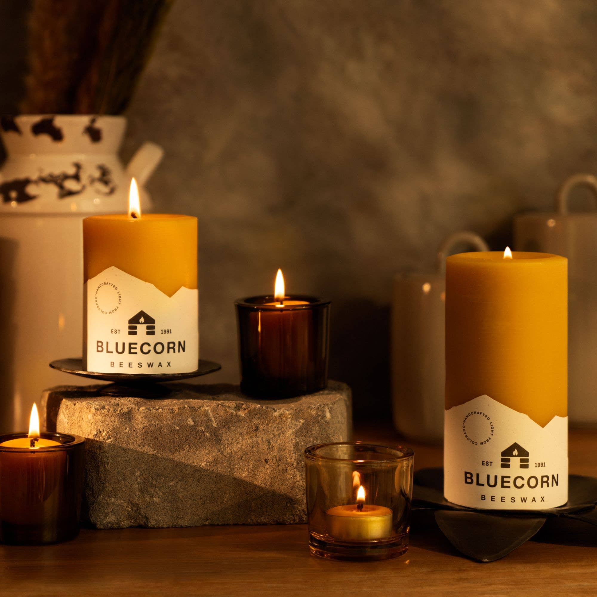 Bluecorn Candles - Vente Bougies piliers - Bougies Pilier en Cire d'Abeille Pure – Fait Main aux États-Unis19