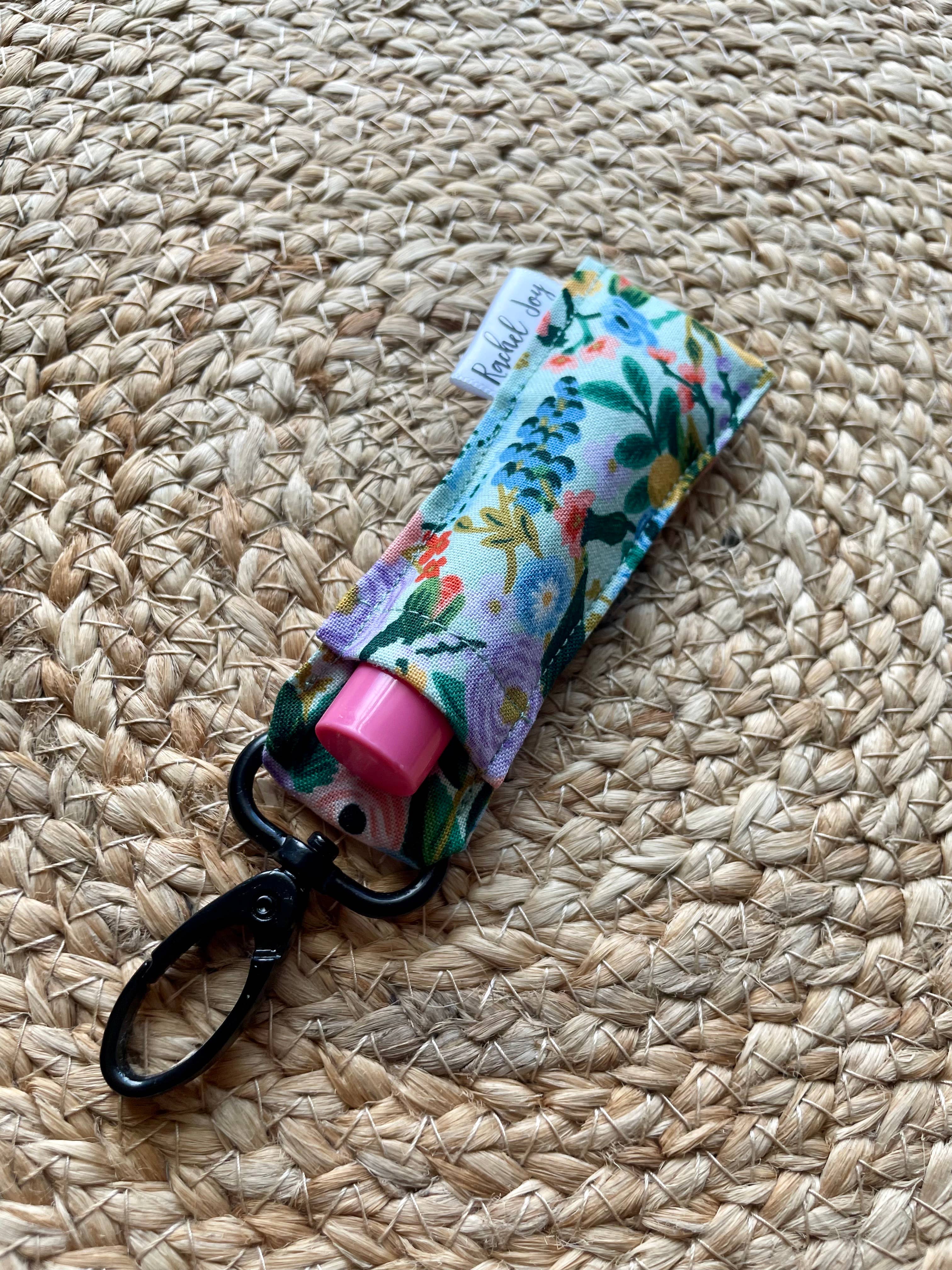 Designs by Rachel Joy - Wholesale Lip Balm Case/Holder - Rifle Paper Co. Mint Colorful Floral Lip Balm Holder1